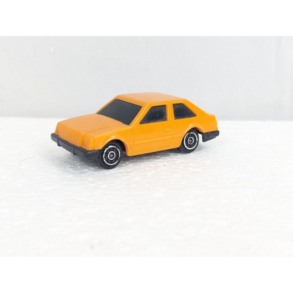 Vtg Tonka Ford Escort Car Tough Ones Orange 1982 Toy 80s Hatchback Plastic